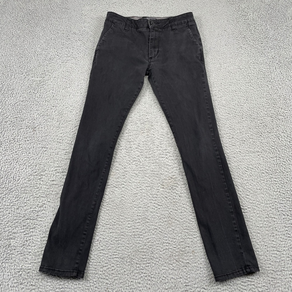 XXX Rude Pants Mens 28x32 Black Slim Fit Chino Stretch Casual Edgy